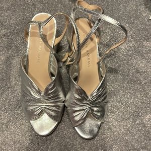 Loeffler Randall Silver strappy heels